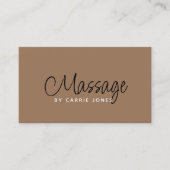Aardse massagetherapeut  visitekaartje (Voorkant)