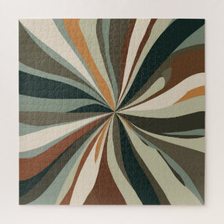 Aardse Mid-Century Harmonie | Retro Geometrische L Legpuzzel