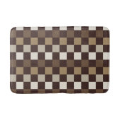 Aardse mineralen schaakbordpatroon badmat (Voorkant)
