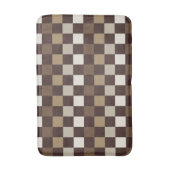 Aardse mineralen schaakbordpatroon badmat (Voorkant Verticaal)