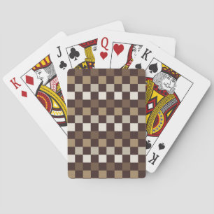 Aardse mineralen schaakbordpatroon pokerkaarten