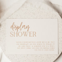 Aardse Minimaal Vrijgezellenfeest Display Douche