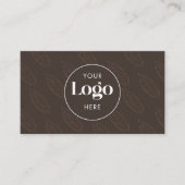 Aardse Minimalistische Botanische Aangepaste Logo Visitekaartje (Voorkant)