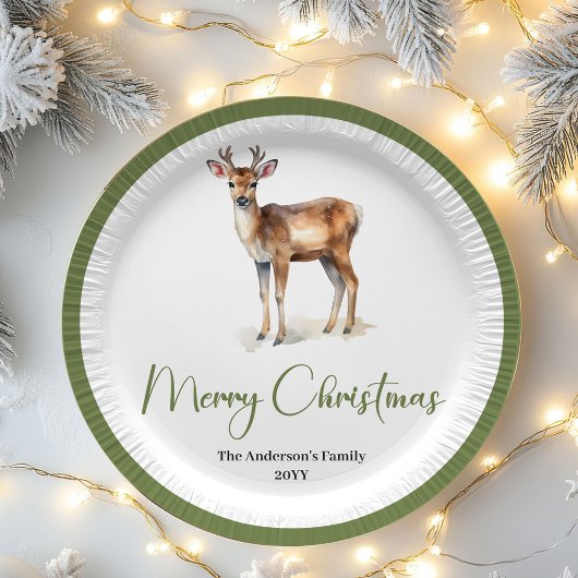 Aardse Minimalistische Kerst Script Persoonlijke B Papieren Bordje