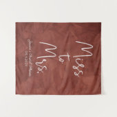 Aardse Miss to Mrs. Aangepaste Boho Bruids- Wandkleed (Voorkant (horizontaal))