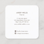 Aardse moderne, Abstracte kunstvormen Vierkante Visitekaartje (Achterkant)