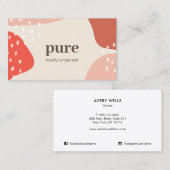 Aardse moderne, Abstracte kunstvormen Visitekaartje (Voorkant / Achterkant)