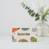 Aardse moderne Abstracte schilderkunst Visitekaartje (Staand voorkant)