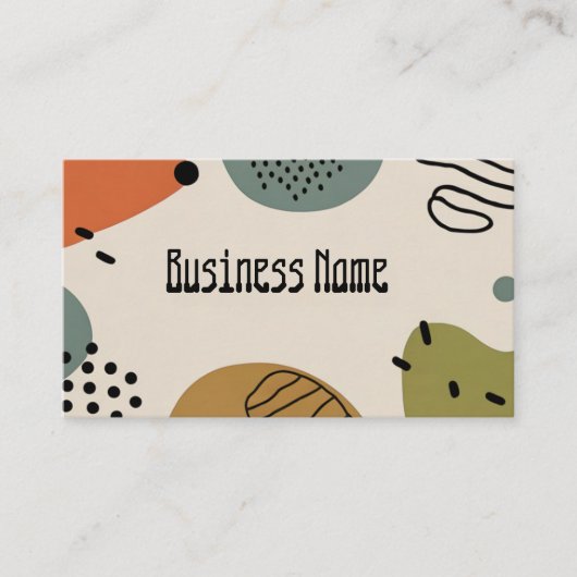 Aardse moderne Abstracte schilderkunst Visitekaartje (Voorkant)