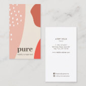 Aardse moderne Abstracte verfkunstvormen Visitekaartje (Voorkant / Achterkant)