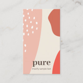 Aardse moderne Abstracte verfkunstvormen Visitekaartje