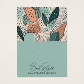 Aardse Moderne Boho Abrikozen Crème Oorbellen Disp Visitekaartje (Voorkant)