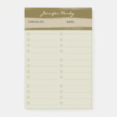 Aardse moderne takenlijst post-it® notes (Voorkant)