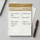 Aardse moderne takenlijst post-it® notes