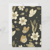 Aardse Moody Meisjes Baby shower Invitation Kaart (Achterkant)