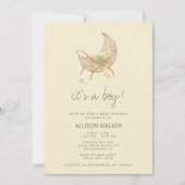 Aardse Neutrale Baby Shower Kaart (Voorkant)