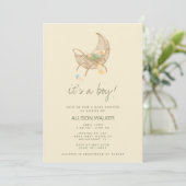 Aardse Neutrale Baby Shower Kaart (Staand voorkant)