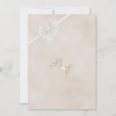 Aardse neutrale  elegante witte boog Bruiloft Kaart (Achterkant)