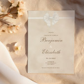 Aardse neutrale  elegante witte boog Bruiloft Kaart