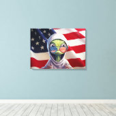 Aardse Nieuwste Burger Canvas Afdruk (Insitu (Houten vloer))