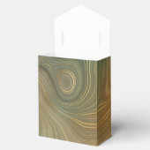 Aardse Olijf Strata | Groen en Goud Inkt Agaat Bedankdoosjes (Geopend)