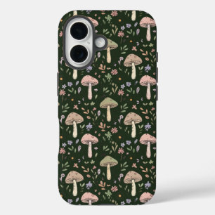 Aardse Olijfgroene Schimmel Naadloos Patroon Boho iPhone 16 Hoesje