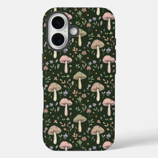 Aardse Olijfgroene Schimmel Naadloos Patroon Boho Case-Mate iPhone Case (Achterkant)