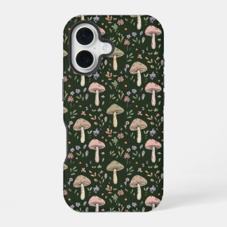 Aardse Olijfgroene Schimmel Naadloos Patroon Boho iPhone 16 Hoesje