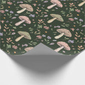 Aardse Olijfgroene Schimmel Naadloos Patroon Cadeaupapier (Hoek)