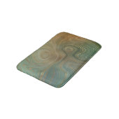 Aardse olijfstrata | Groene en Gouden Inkt Agaat Badmat (Gekanteld)