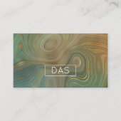 Aardse olijfstrata | Groene en Gouden Inkt Douane Visitekaartje (Voorkant)