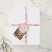 Aardse ontsnapping cadeaulabel (Met Touw)