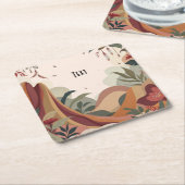 Aardse ontsnapping kartonnen onderzetters (Schuin)