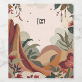 Aardse Ontsnapping Wijn Etiket (Enkel label)