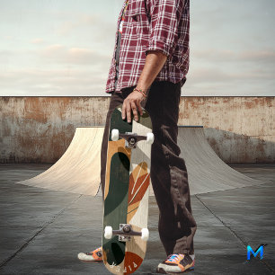 Aardse organische skateboard - minimalistisch boho