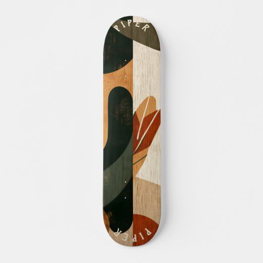 Aardse organische skateboard - minimalistisch boho (Voorkant)