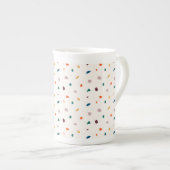 Aardse organische Terrazzo Bone China Mok (Voorkant rechts)