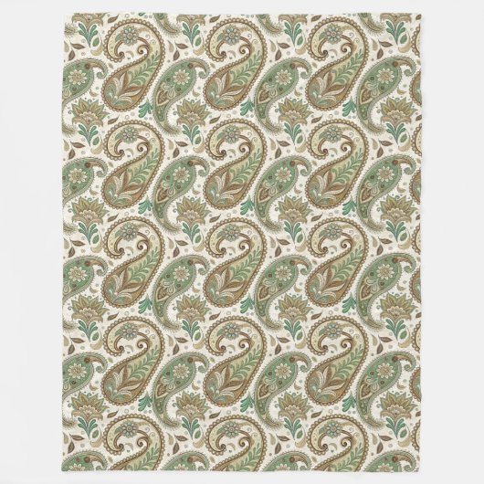 Aardse Paisley Deken Boho Stijl voor Gezellig Leve (Voorkant)