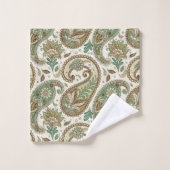 Aardse Paisley Handdoek Boho Cadeau voor Grootoude (Wasdoekje)