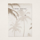 Aardse palmbomen Vogels Oorbel Display Kaart (Voorkant)