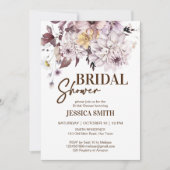 Aardse pastelbruine bloemen vrijgezellenfeest kaart (Voorkant)