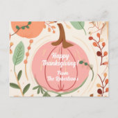  aardse pompoen bladeren Thanksgiving Briefkaart (Voorkant)