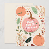  aardse pompoen bladeren Thanksgiving feest Feestdagenkaart (Voorkant / Achterkant)