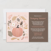 aardse pompoen bladeren Thanksgiving feest Kaart (Voorkant)