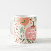  aardse pompoen bladeren Thanksgiving feest Koffiemok (Voorkant links)