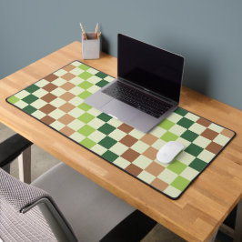 Aardse regenboog diagonaal dambord patroon bureaumat