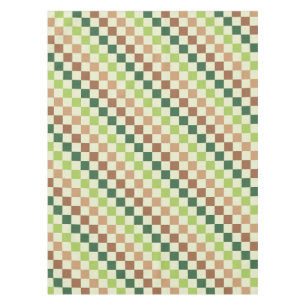 Aardse regenboog diagonaal dambord patroon tafelkleed