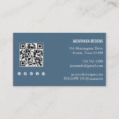 Aardse regenboog strepen dank u QR Social Media Visitekaartje (Achterkant)