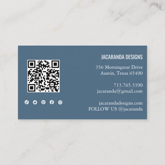 Aardse regenboog strepen dank u QR Social Media Visitekaartje (Achterkant)