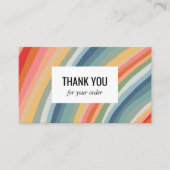 Aardse regenboog strepen dank u QR Social Media Visitekaartje (Voorkant)